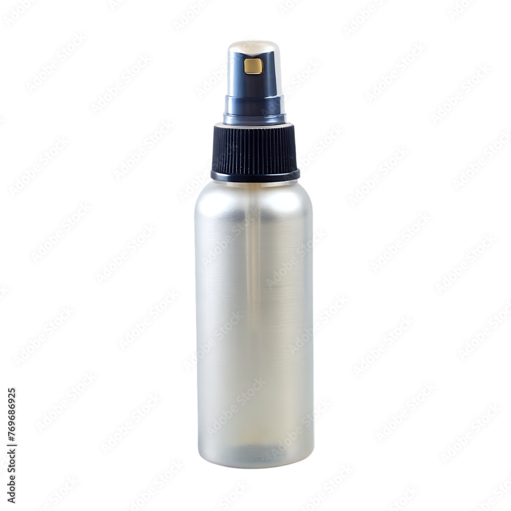 a front view white spray bottle isolated on the brown desk a front view white spray bottle isolated on the brown desk
