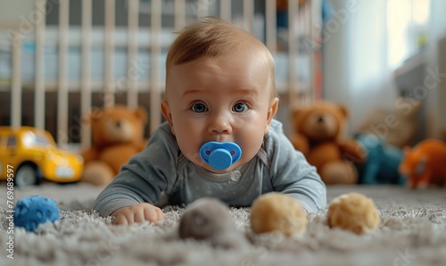 A child with a baby pacifie...