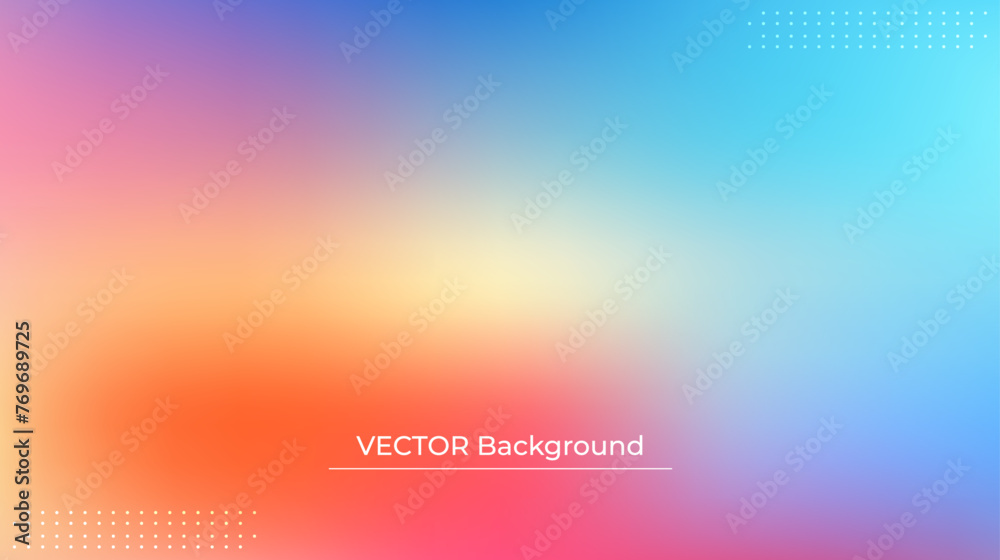 Abstract blurred gradient mesh background in bright rainbow colors. Colorful smooth banner template. Easy editable soft colored vector illustration in EPS10 without transparency. Abstract blurred gradient mesh background in bright rainbow colors. Colorful smooth banner template. Easy editable soft colored vector illustration in EPS10 without transparency.