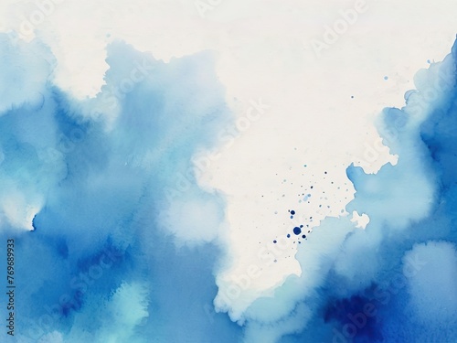 Abstract blue watercolor background for your design illustration. © ingalinder