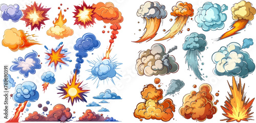 Bad smell cloud, green stink aroma and stinky smoke cartoon vector illustrartion se