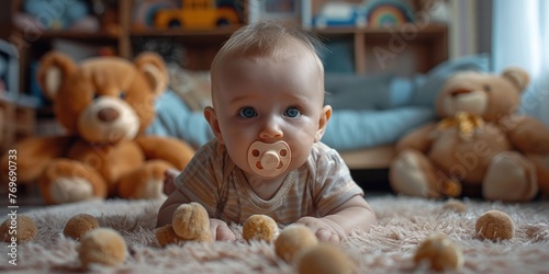 A child with a baby pacifie...