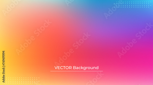 Abstract blurred gradient mesh background in bright rainbow colors. Colorful smooth banner template. Easy editable soft colored vector illustration in EPS10 without transparency. © GraphiStock