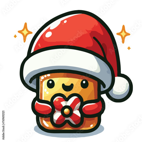 cute chrismas carton vector on white background