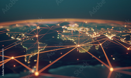 Digital Global Connectivity and Network Concept