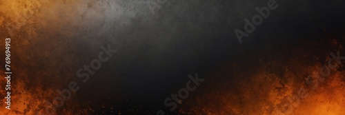 Dark amber to burnt sienna color gradient shiny metal sheet surface smooth texture banner panoramic background banner template backdrop from Generative AI