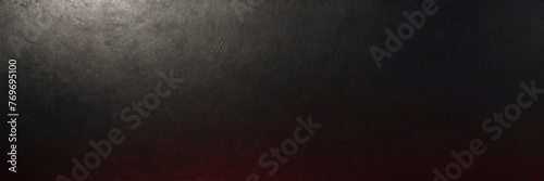 Dark maroon to charcoal gray color gradient shiny metal sheet surface smooth texture banner panoramic background banner template backdrop from Generative AI photo