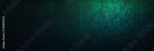 Midnight blue to forest green color gradient shiny metal sheet surface smooth texture banner panoramic background banner template backdrop from Generative AI