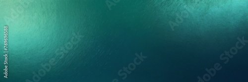 Sapphire blue to mint green color gradient shiny metal sheet surface smooth texture banner panoramic background banner template backdrop from Generative AI
