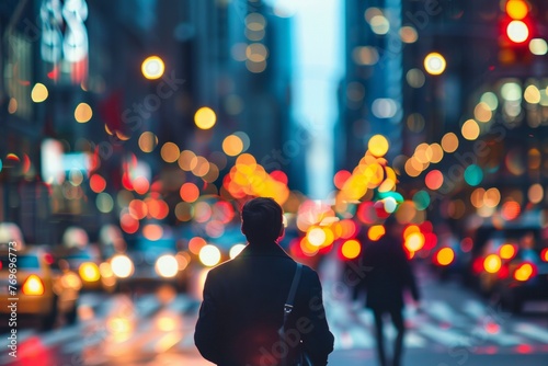 Urban Twilight: Soft Light Trails on City Roads