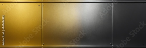 yellow color gradient shiny metal sheet surface smooth texture banner panoramic background banner template backdrop from Generative AI