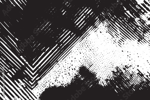 Monochrome Abstract Texture Print and Design, black and white grunge texture, Abstract Background with Black and White Tones Effect
