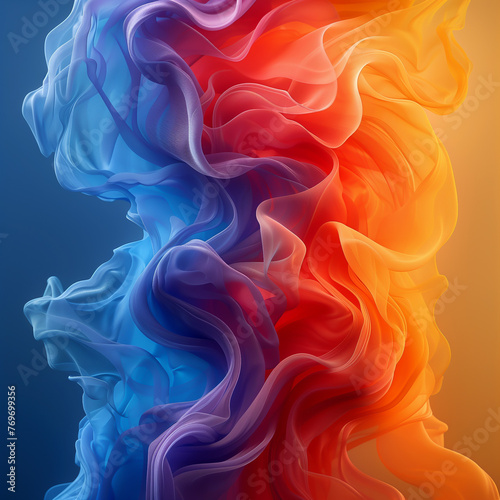 Colorful smoke abstract background template