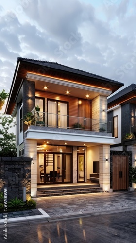a big modern private residential bungalow villa mansion house architecture exterior design