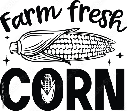 Corn Vector, Corn Farm Quote, Corn Farmer, Agriculture Printable Design, Harvest Clip Art