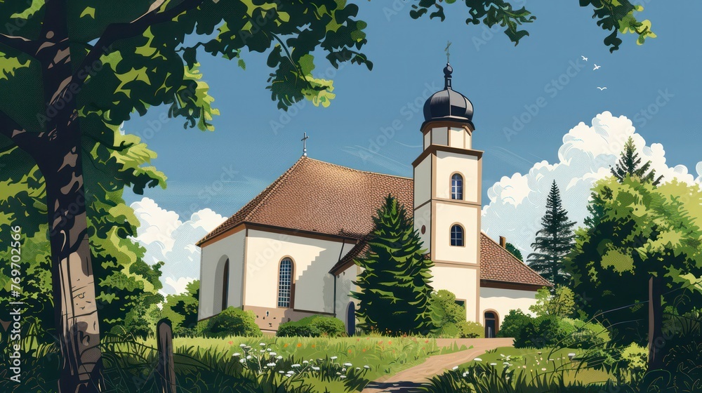 Images of a countryside church