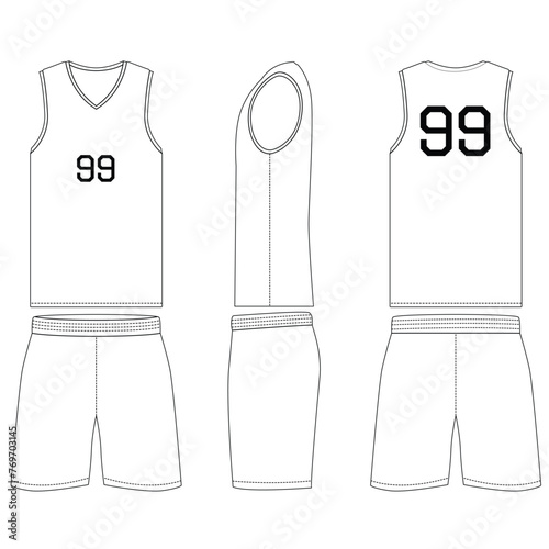 Basketball jersey mock up design. Jersey mock up editable   © bayurey