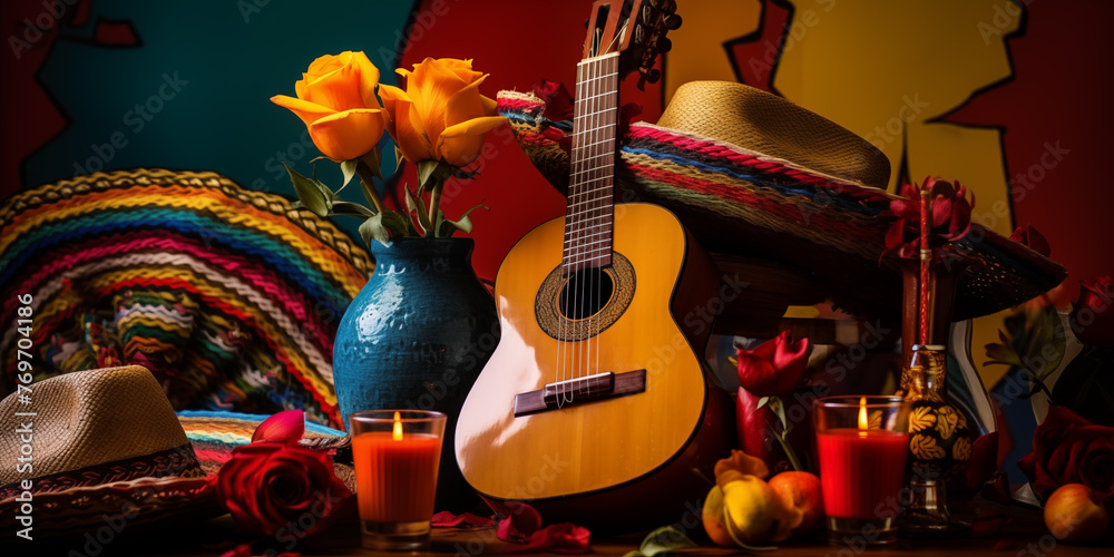 Naklejka premium Cinco de Mayo background.