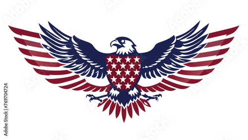 Eagle and Flag  Iconic Symbols of American Patriotism and Pride