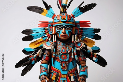 Hopi Kachina doll. Native American culture. Ancient art.