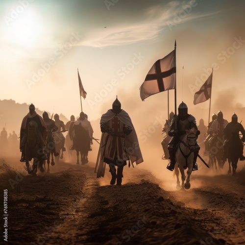 knights templar, Medieval times, epic cinematic photo