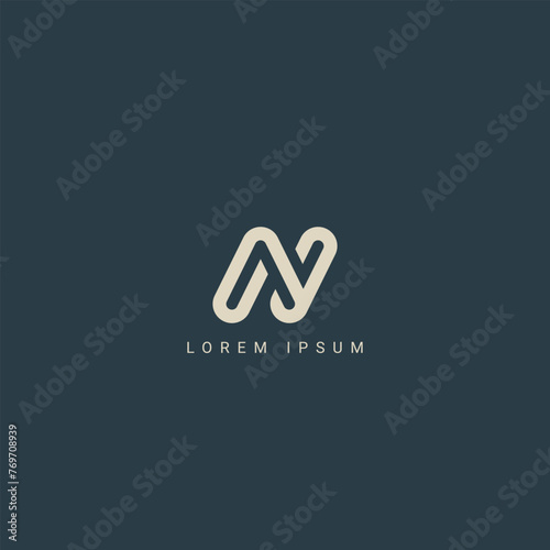 Minimal creative initial based AY logo and NY logo. Letter AY NY creative elegant monogram white color on black background 