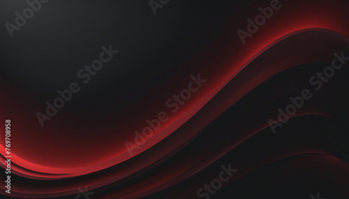 Dark red black grainy gradient wave background, glowing blurred color flow banner poster cover abstract design, copy space colorful background