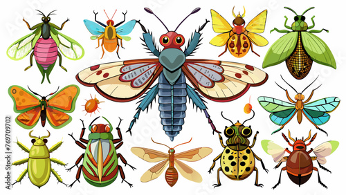 "Assorted Insect Compilation: Individual and Isolated for Easy Identification." © Radha Rani