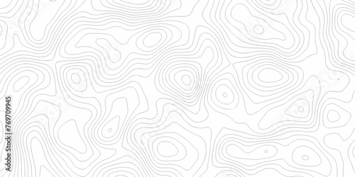 Vector geography landscape Topo contour map on white background, Topographic contour lines. Seamless pattern with lines Topographic map. Geographic mountain relief diagram line wave carve pattern.