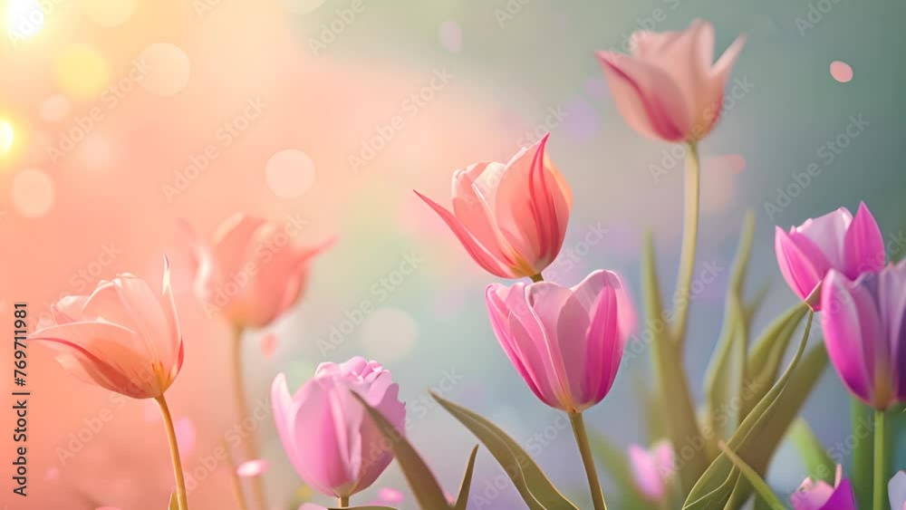 Tulip Blossoms in Soft Focus Tulip Blossoms in Soft Focus