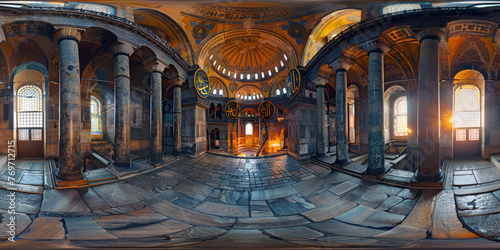 Hagia Sophia museum Istanbul Turkey. generative ai