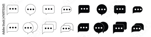 Speech Bubble set. Talk bubble. Cloud speech bubbles collection. Vector