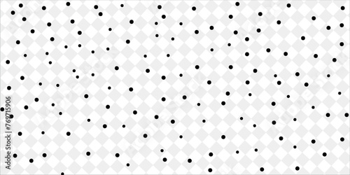 Black random dots. Polka dot seamless pattern background. Vintage texture.