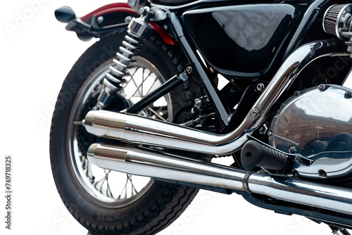 Motorcycle Exhaust Display On Transparent Background. © Studio 1969
