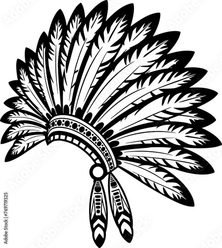 Indian tribal hat drawing