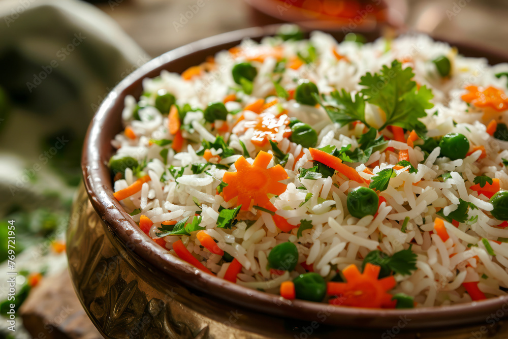 Rice Pulao in Indian flag color, Indian republic day food.