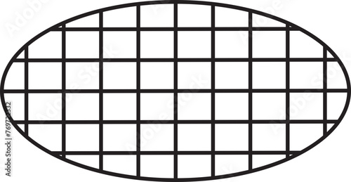oval grid line shape vector