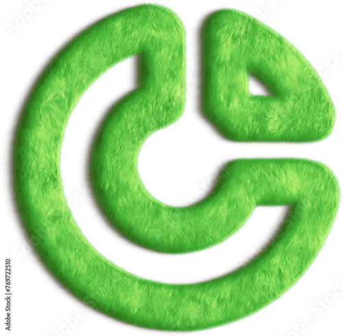 Chart Donut Green Fluffy Icon