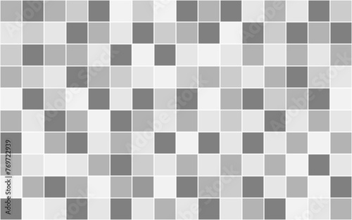 Square tiles in different shades of gray. Abstract background, seamless pattern. Background for decor.