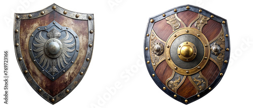 shield of warrior on transparent background, element remove background