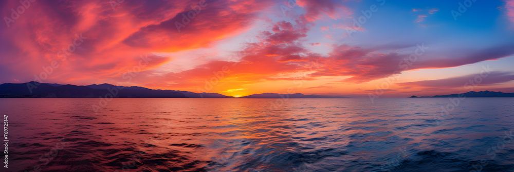 Captivating Symphony of a Stunning Sunset – A Majestic Display of Nature's Palette at Dusk