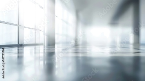 Blur abstract background, blurred grey gradient bright light with copy space backdrop, banner, blank mordern business office, Abstract blur modern business office background with blur for your design
 photo