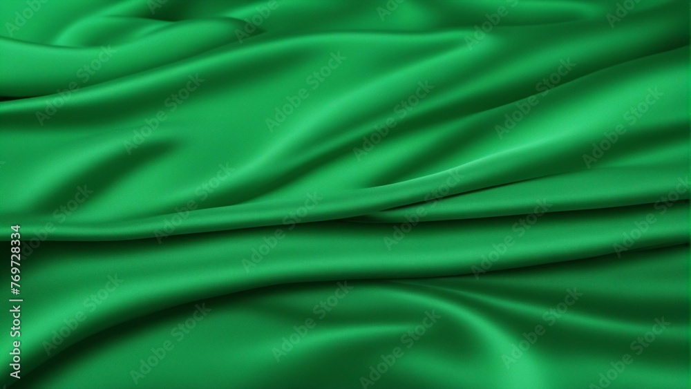 Curated visual reference: Fresh Look at Poster A Green Satin Fabric With Some Very Folds And