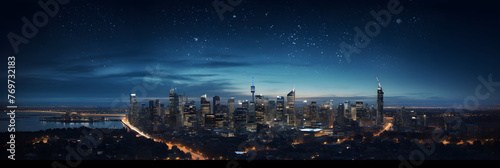 Glimmering Galaxy of Lights: A Captivating Night-time Panorama of the FZ Skyline © Madge