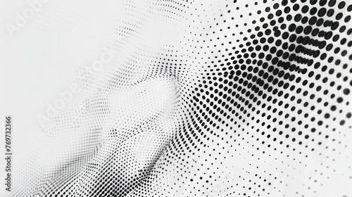 Halftone black and white grunge. Texture of dots scattered on a white background. Abstract pattern in vintage art style print on business cards, badges, labels. monochrome elements, Creative illustrat