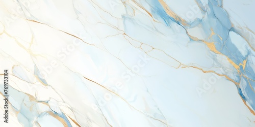 Abstract Blue and Gold Watercolor marble wallpaper with white background 