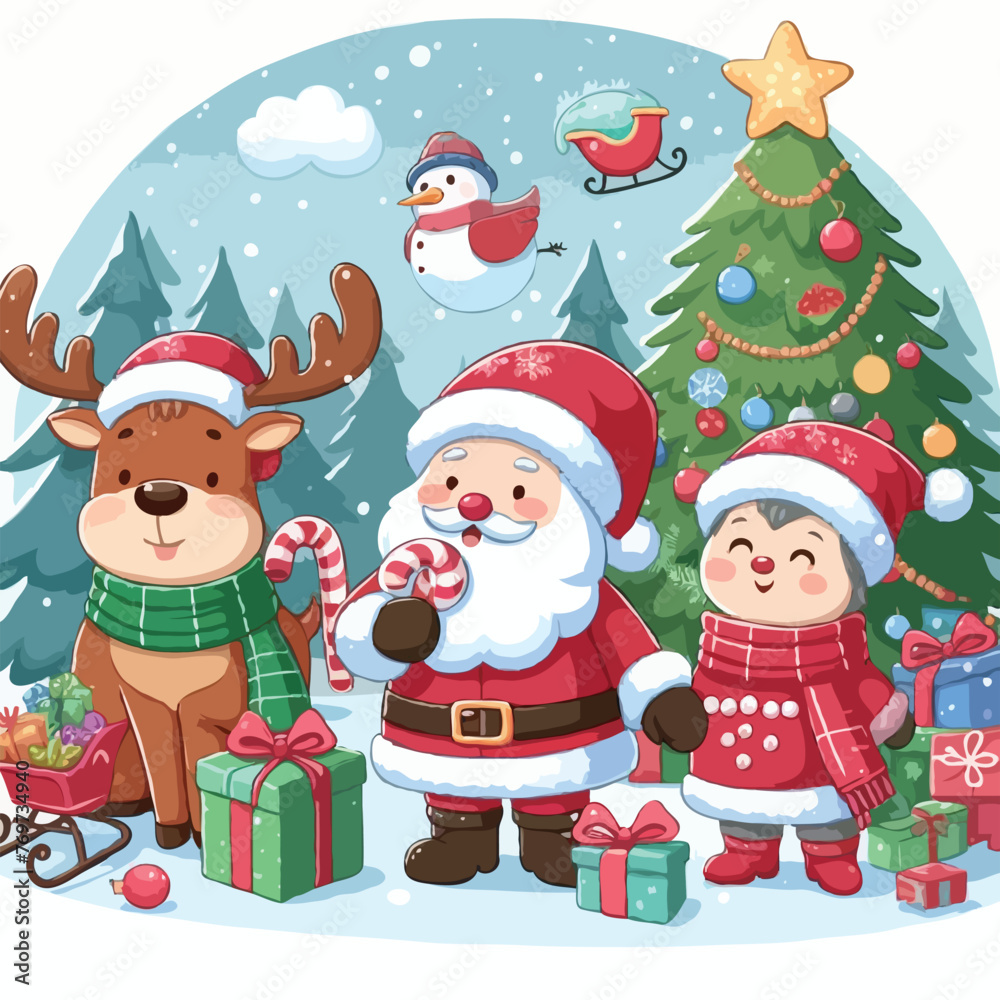 chrismas vector on white background chrismas vector on white background