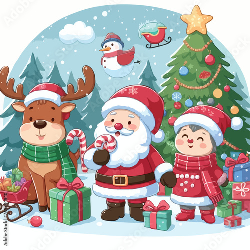 chrismas vector on white background