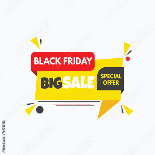 Black friday sale lable banner design. vector, Illustration. Eps 10 format.