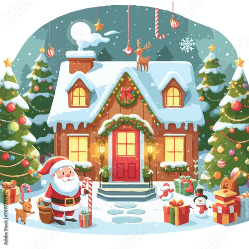 chrismas vector on white background
